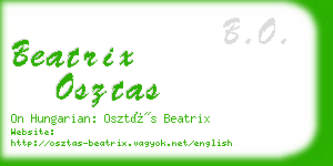 beatrix osztas business card